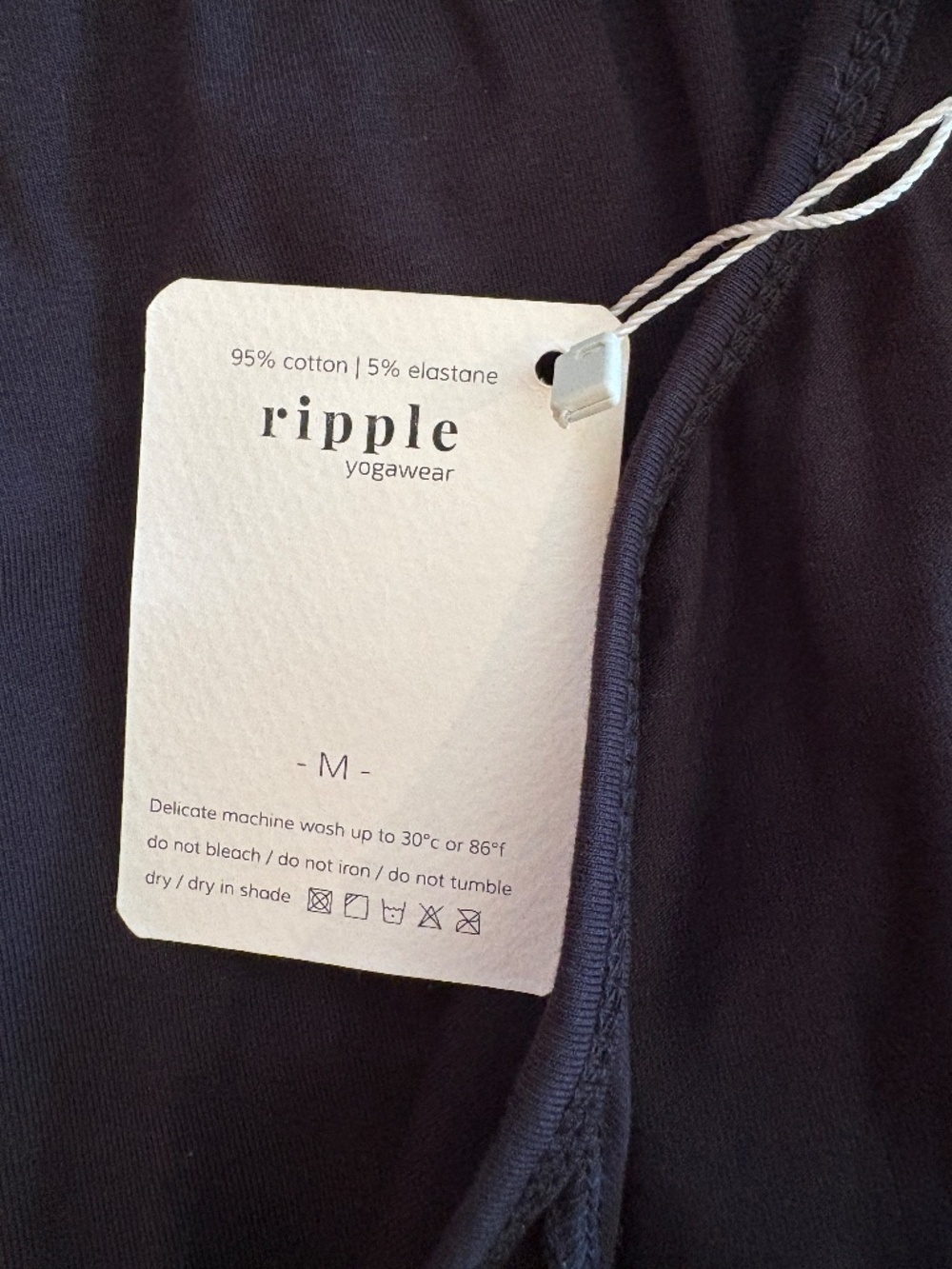 NWT Ripple Yoga Wear Cotton Jumpsuit Size Medium Black - Picture 4 of 14